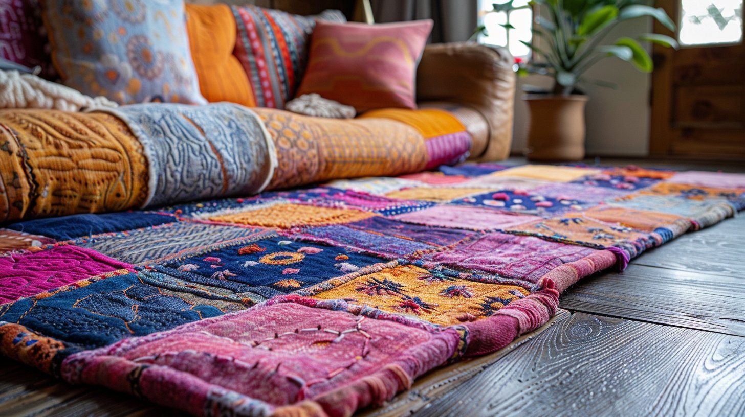 Comment réaliser un tapis patchwork unique pour votre intérieur